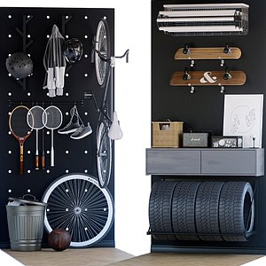 3D set balkony model