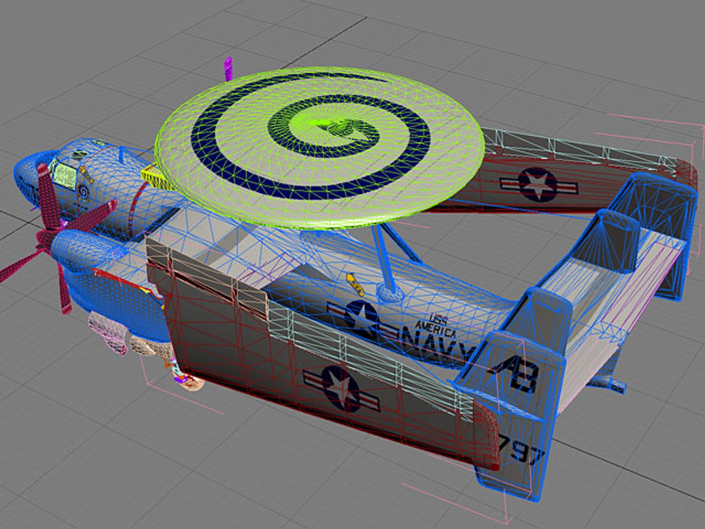 3d E-2c Hawkeye Model