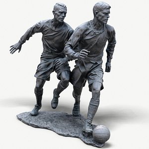Sculpture of football players