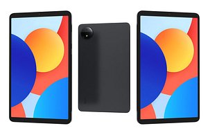 3D Xiaomi Redmi Pad SE 4G Black Low Poly