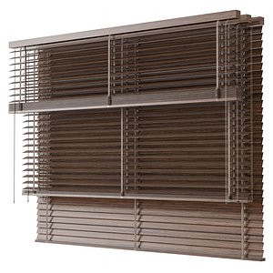 3D Wooden blinds Set 22 model