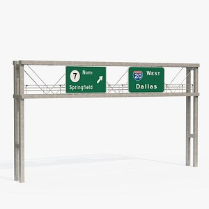 Highway Sign II 3D model