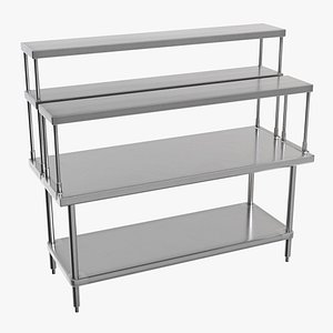 3D commercial kitchen prep table