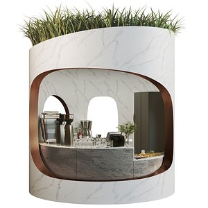 Design project of a coffee point for the streets or in shopping centers