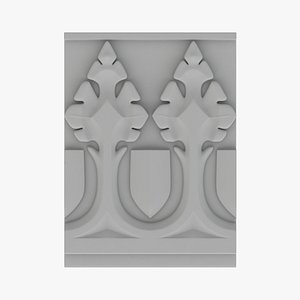 3D Gothic Ornament 078 model