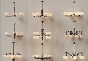 3D Collection of Modern Chandelier model