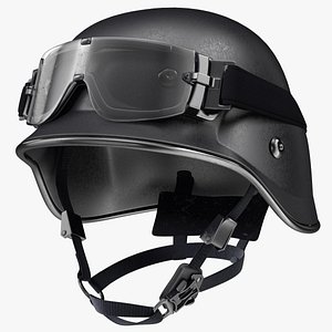 Tactical Helmet with Visor Glasses