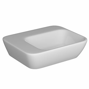 3D model table basin shape rectangle