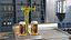 triple tap brass draft beer 3D model