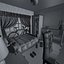 Cartoon Jungen Schlafzimmer mit animierten Goldfisch