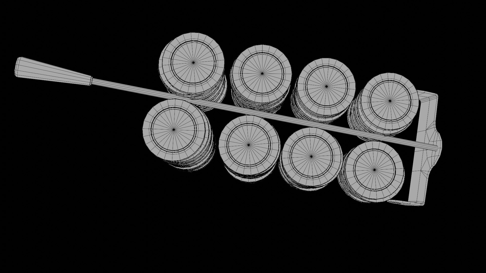 Roulette Rake With 4k Pbr Textures Clean And Dusty Version 3D Model ...