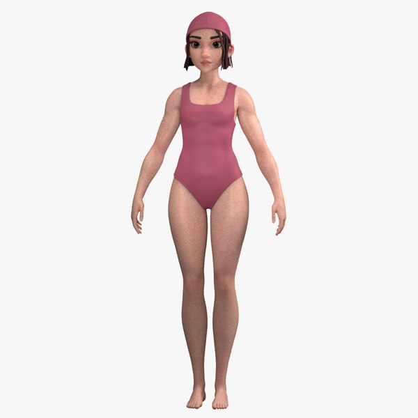 modelo 3d nadar chica TurboSquid 2129927