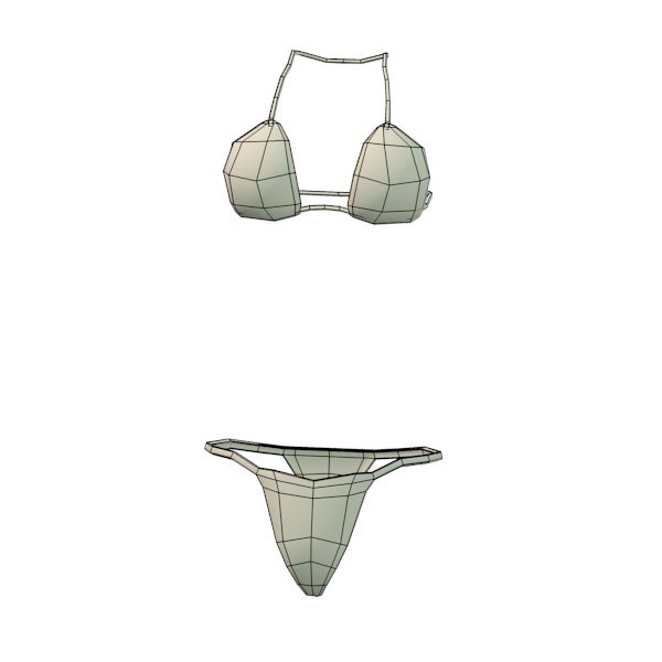 3d girls swimsuit model