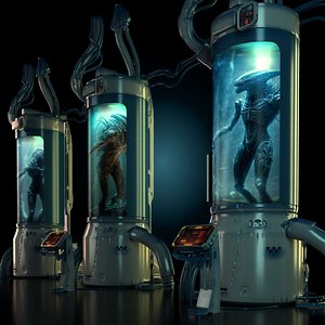 3D Alien Laboratory  Biotechnology