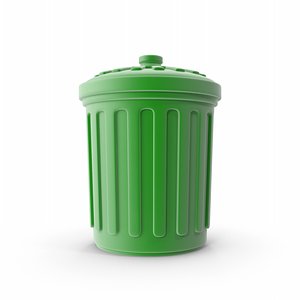 3D model Recycle Bin Green