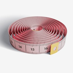 Tailor measuring tape 02 3D model