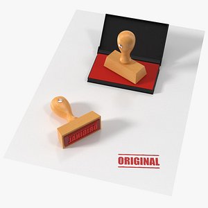 3D Wood Stamp with Inkpad Original Set