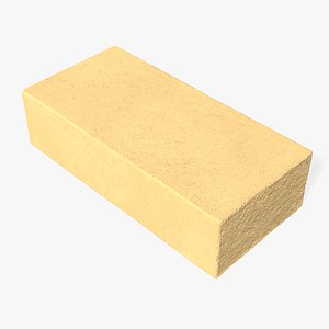 3D Ochre Solid Calcium Silicate Block model