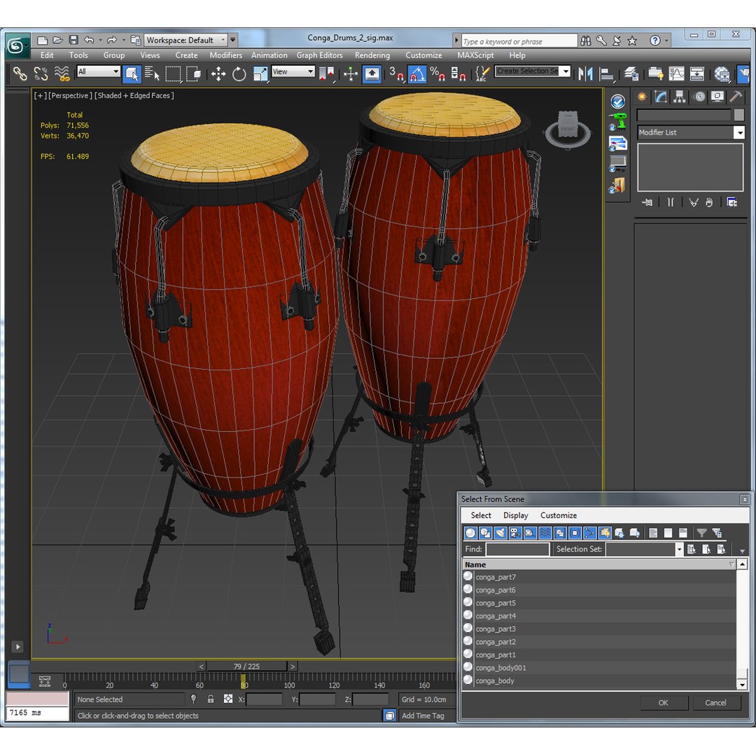 3d Model Conga Drums 2