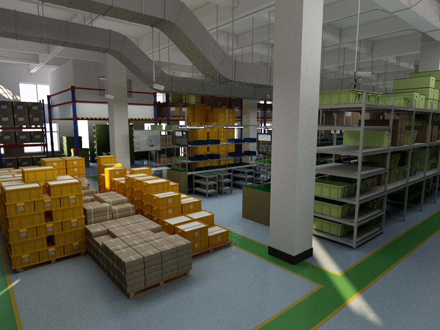 Factory Interior Scene 3D Model - TurboSquid 1477442