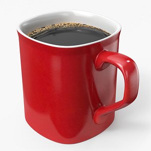 Coffee Mug Red With Coffee