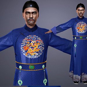 Qing Dynasty prince of China 3D