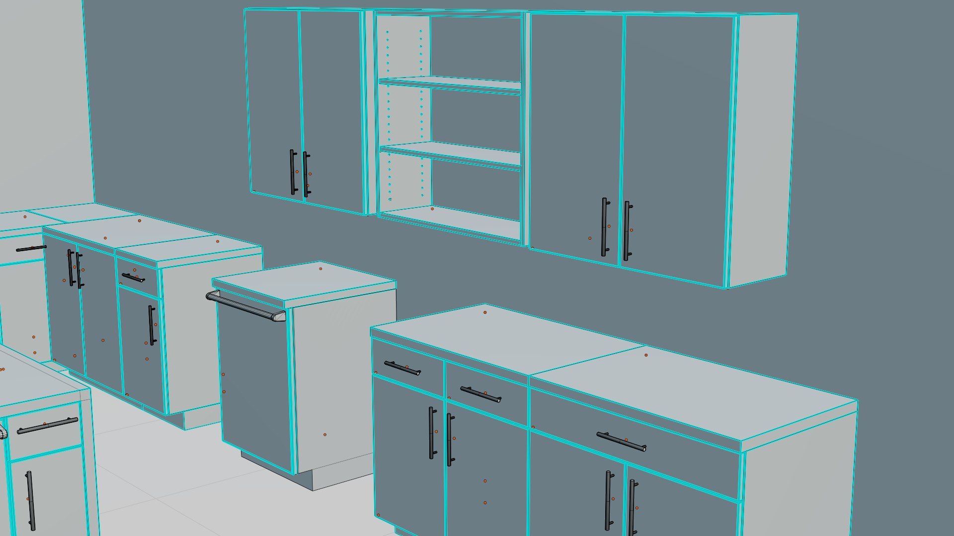 3D Simple Kitchen Desing - TurboSquid 1981716