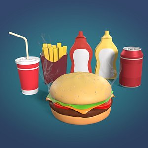 cartoon cheeseburger model