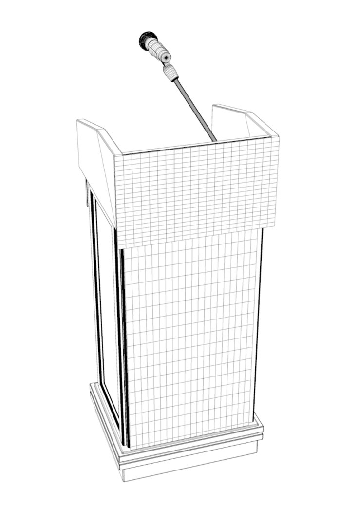 3D speech podium model - TurboSquid 1399283