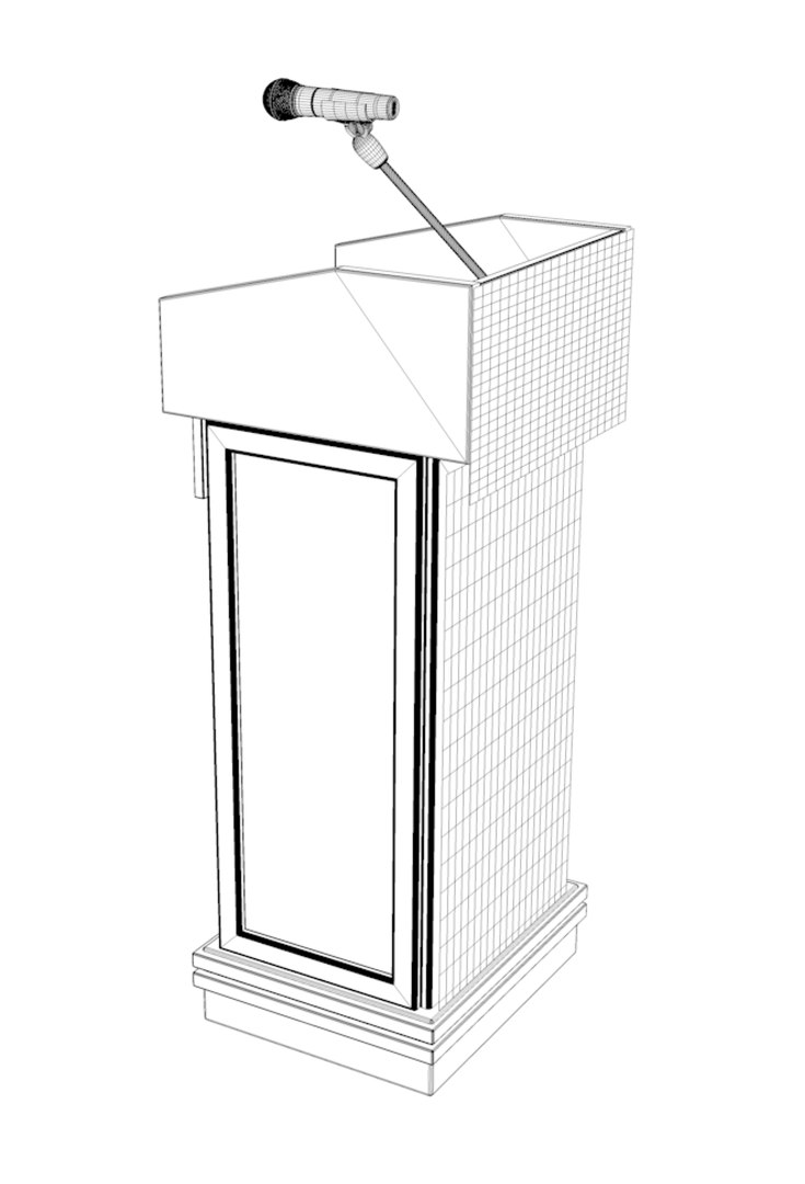 3D speech podium model - TurboSquid 1399283