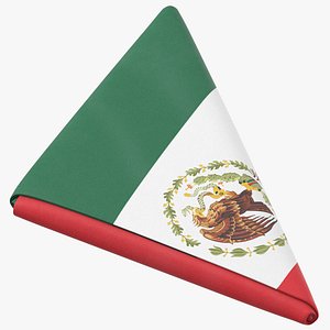 Flag Folded Triangle Mexico