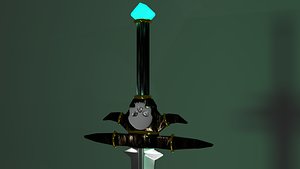 Stylized Sword of the Lich Glowing Fantasy Undead Weapon Game Ready