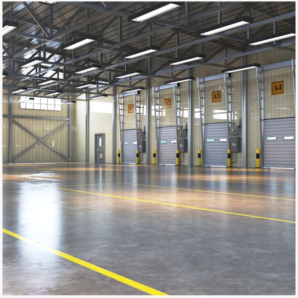 Detailed Warehouse With Interior And Exterior 3D model