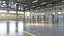 Detaillierter Hangar und Lager mit Innenausstattung