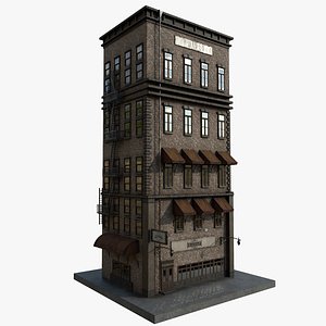 Old New york buildings 1930 10 Barbershop 3D