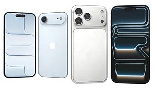 3D Apple iPhone Air Sky Blue And Apple iPhone 17 Pro Max Silver