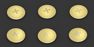 medallions vol 17 cross 3D model