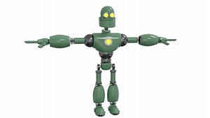 robot rigged 3D
