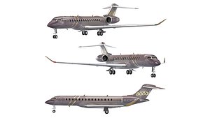 Bombardier Global 8000 aircraft 3D model
