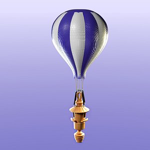 Bird feeder hot air balloon - obj