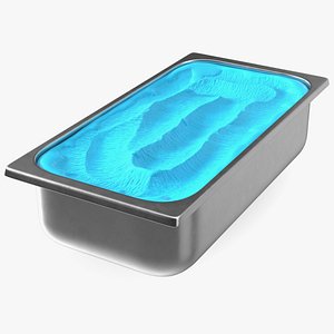 Blue Ice Cream Tray 3D model