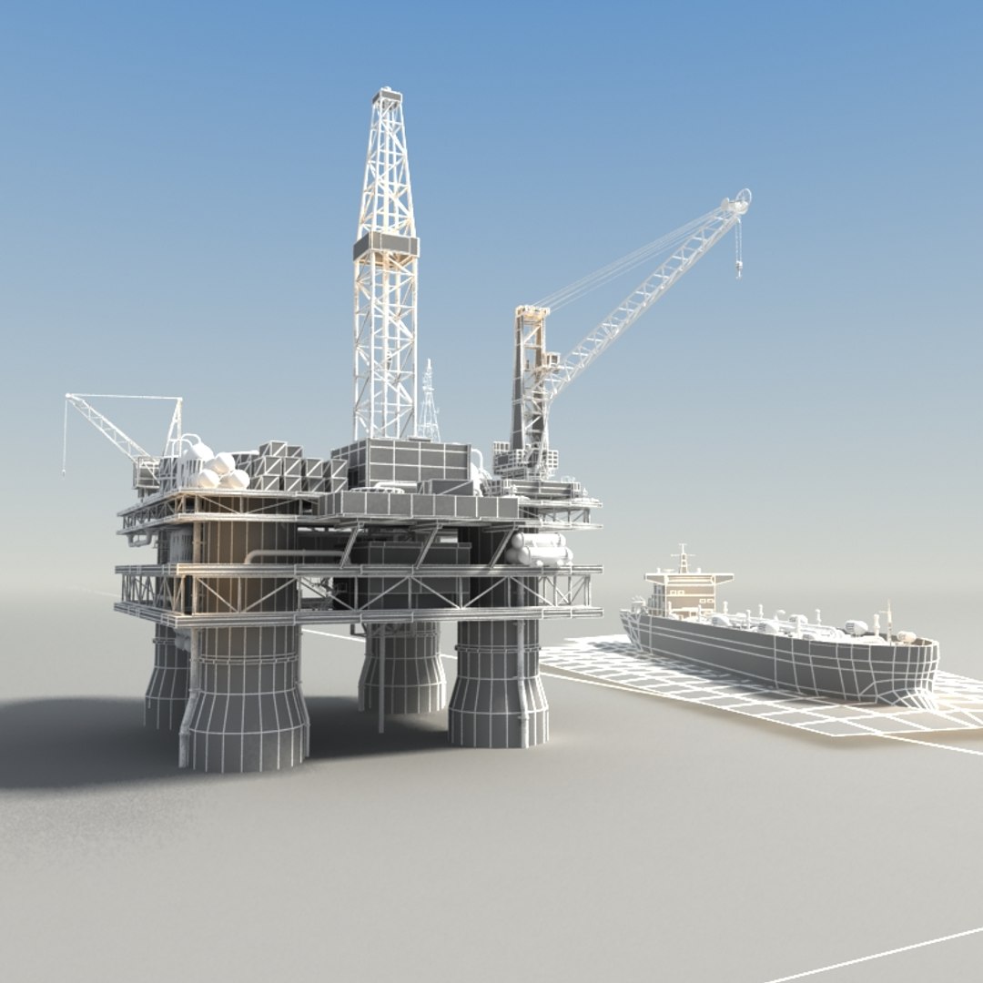 Oil Rig Platform 3d Model