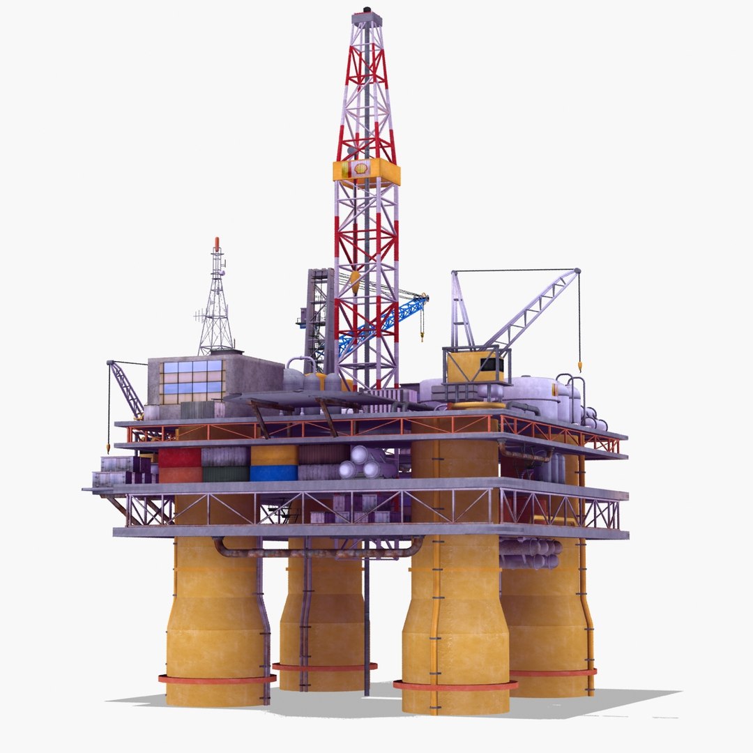 Oil Rig Platform 3d Model