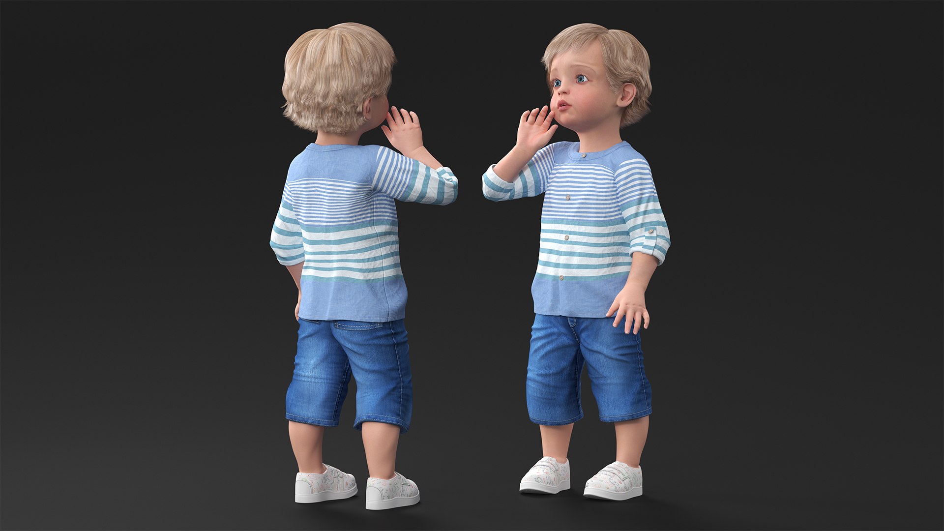 Baby in Summer Strolling Clothes Standing Pose 3D model https://p.turbosquid.com/ts-thumb/on/8IBKuk/cf/babyinsummerstrollingclothesstandingposevray3dmodel005/jpg/1723777265/1920x1080/fit_q87/e6b4f77b599d1094b826198c194057761d0de182/babyinsummerstrollingclothesstandingposevray3dmodel005.jpg