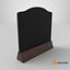 3D Customizable Countertop Crowned-Top Chalkboard with Triangle Stand