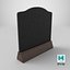 3D Customizable Countertop Crowned-Top Chalkboard with Triangle Stand