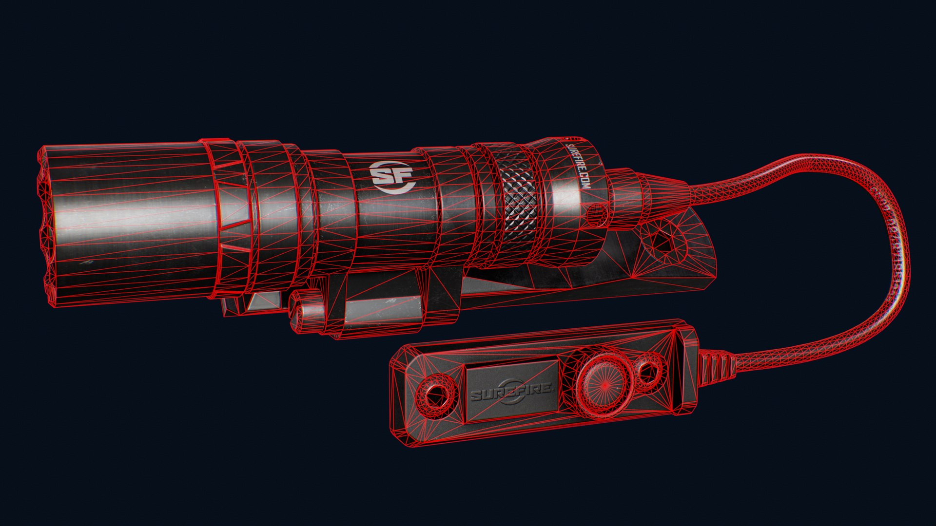 3D SureFire Flashlight Weapon Attachment TurboSquid 2296744