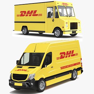 Two Detailed DHL Trucks