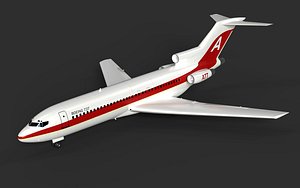 3D Boeing 727 High Quality Detailed 3D Model Low-poly 3D model model