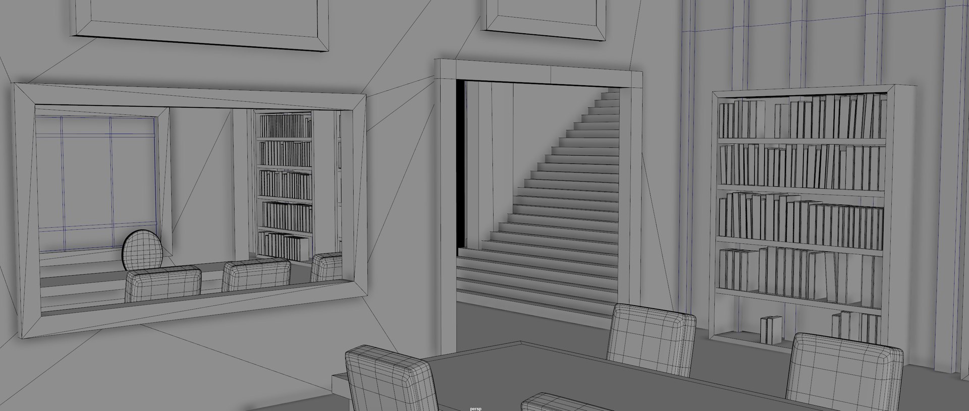 3D Library Interior Model - TurboSquid 2423626